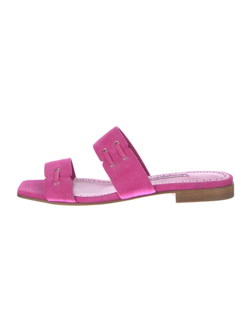 Manolo Blahnik Suede Slides