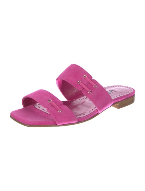 Manolo Blahnik Suede Slides