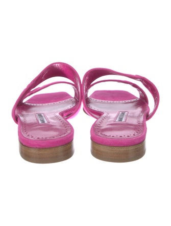 Manolo Blahnik Suede Slides