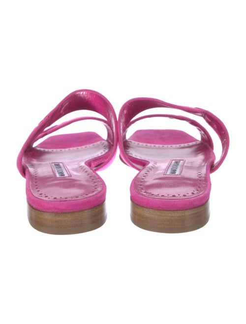 Manolo Blahnik Suede Slides