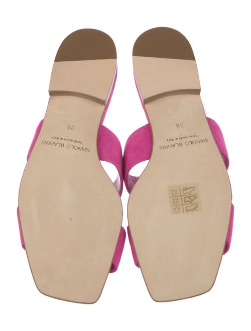 Manolo Blahnik Suede Slides