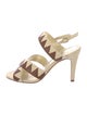 Manolo Blahnik Suede Patterned Slingback Sandals