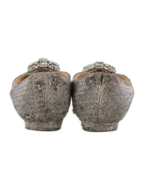 Manolo Blahnik Hangisi Glitter Flats