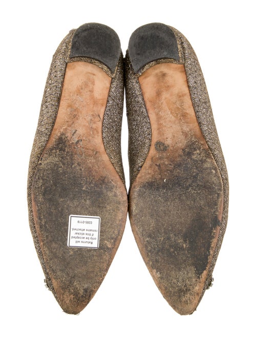 Manolo Blahnik Hangisi Glitter Flats
