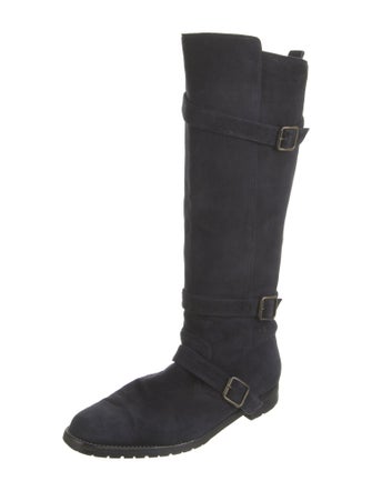 Manolo Blahnik Suede Riding Boots