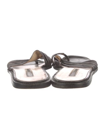 Manolo Blahnik Suede Slides