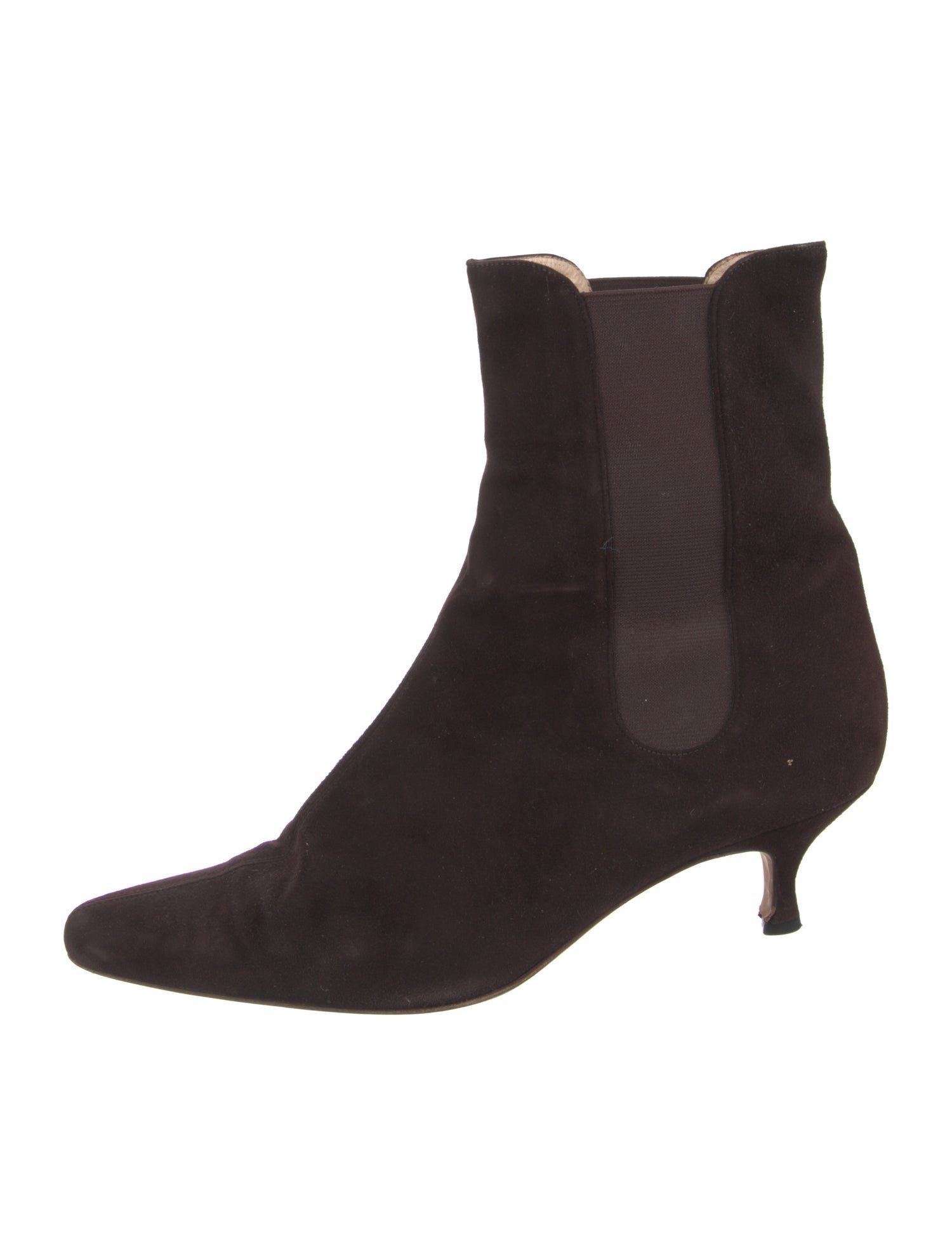 Manolo Blahnik Suede Chelsea Boots