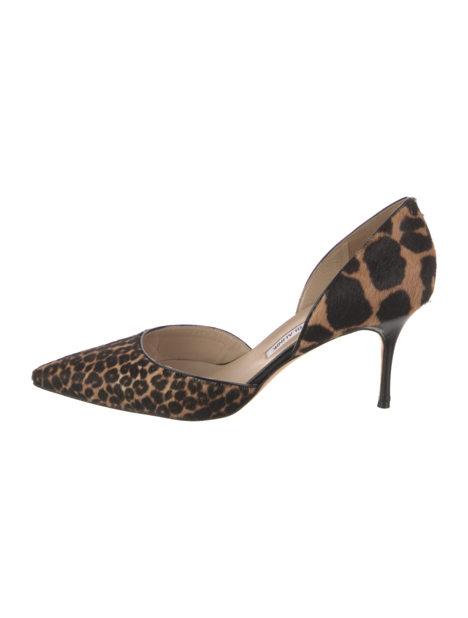 Manolo Blahnik Gray Lizard D'Orsay Pointe Toe Heels main image 1