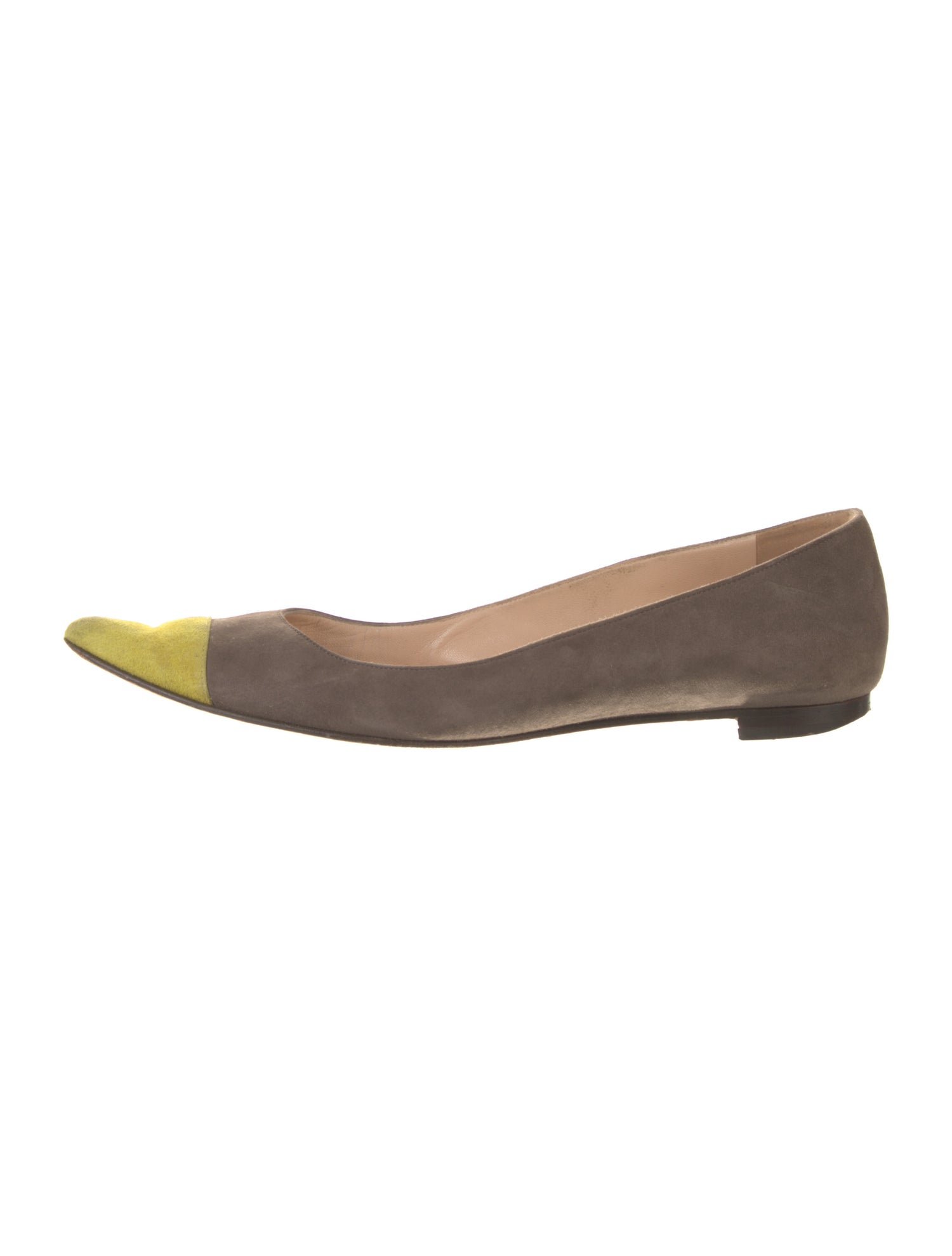 Manolo Blahnik Suede Colorblock Pattern Flats