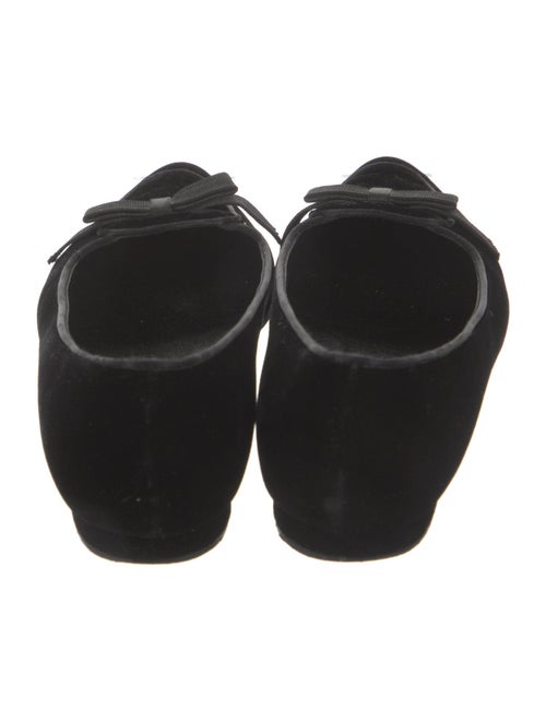 Manolo Blahnik Velvet Bow Accents Flats