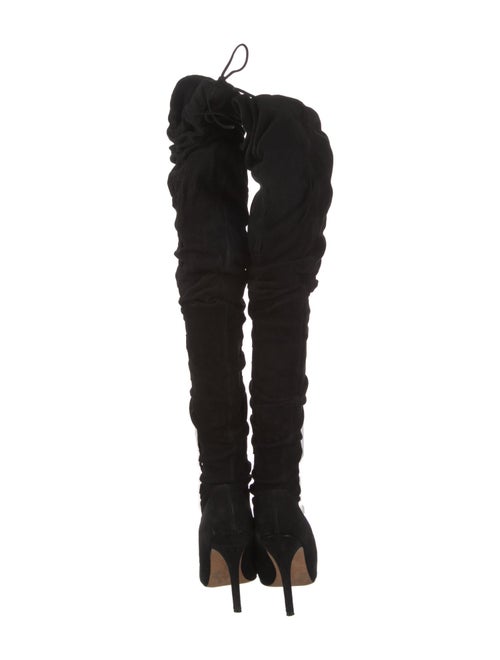 Manolo Blahnik Suede Lace-Up Boots