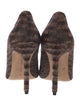 Manolo Blahnik Leather Animal Print Pumps