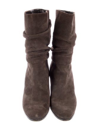 Manolo Blahnik Suede Slouch Boots