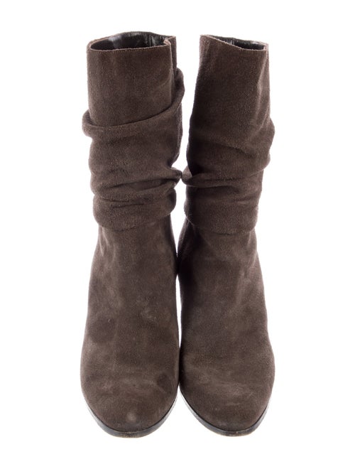 Manolo Blahnik Suede Slouch Boots
