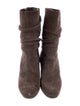 Manolo Blahnik Suede Slouch Boots
