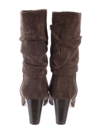 Manolo Blahnik Suede Slouch Boots
