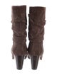 Manolo Blahnik Suede Slouch Boots