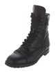 Manolo Blahnik Leather Combat Boots