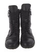 Manolo Blahnik Leather Combat Boots