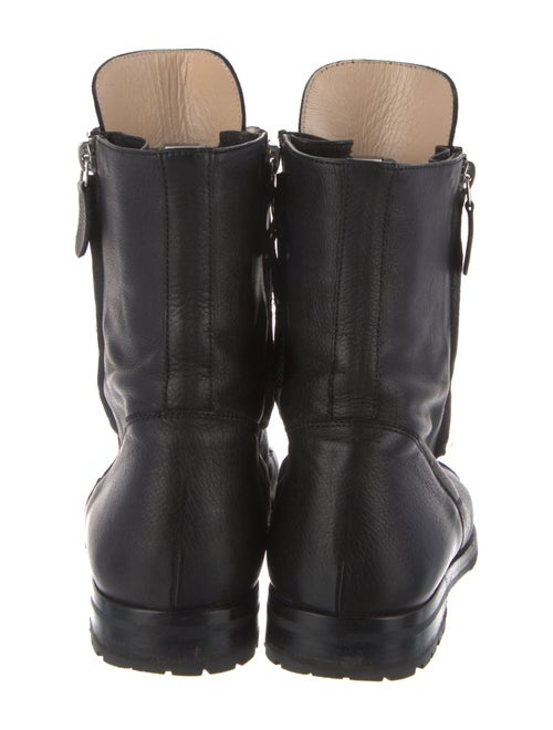 Manolo Blahnik Leather Combat Boots