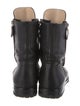 Manolo Blahnik Leather Combat Boots