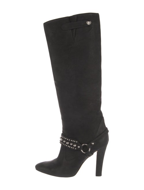 Manolo Blahnik Nubuck Chain-Link Accents Boots