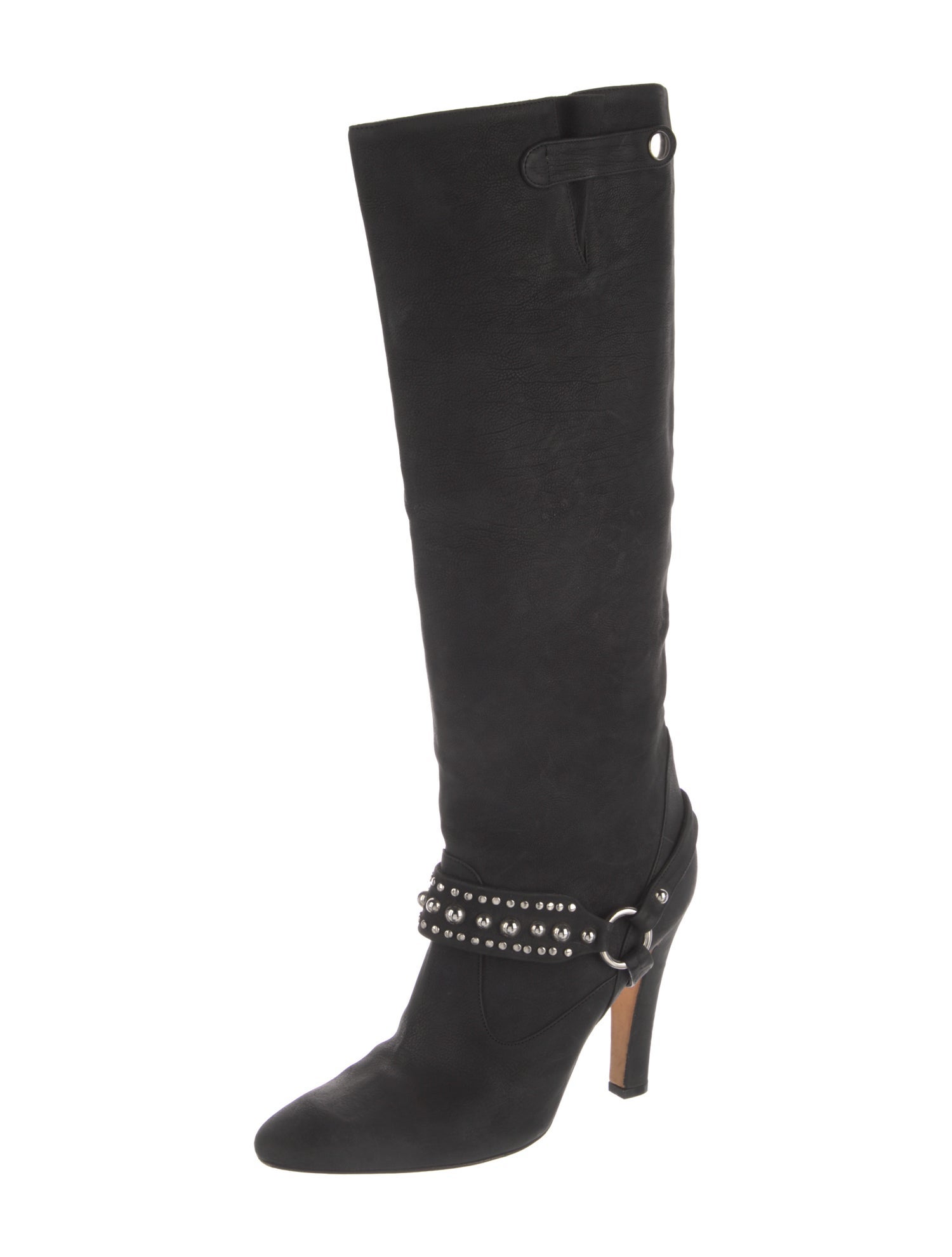 Manolo Blahnik Nubuck Chain-Link Accents Boots