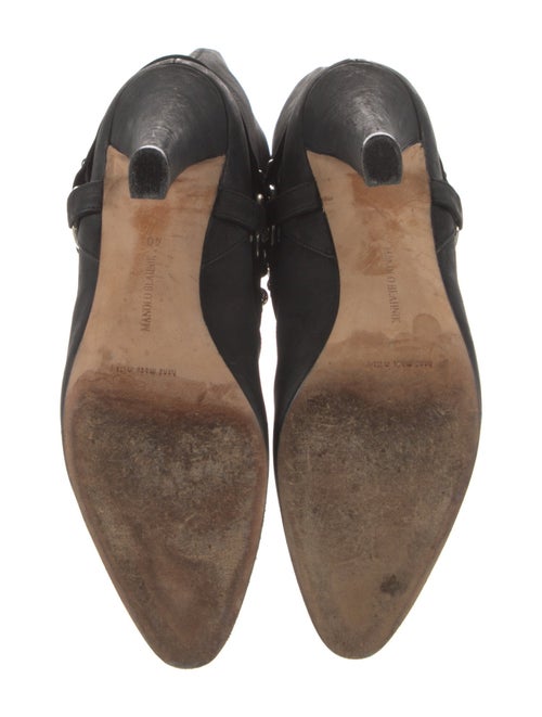 Manolo Blahnik Nubuck Chain-Link Accents Boots