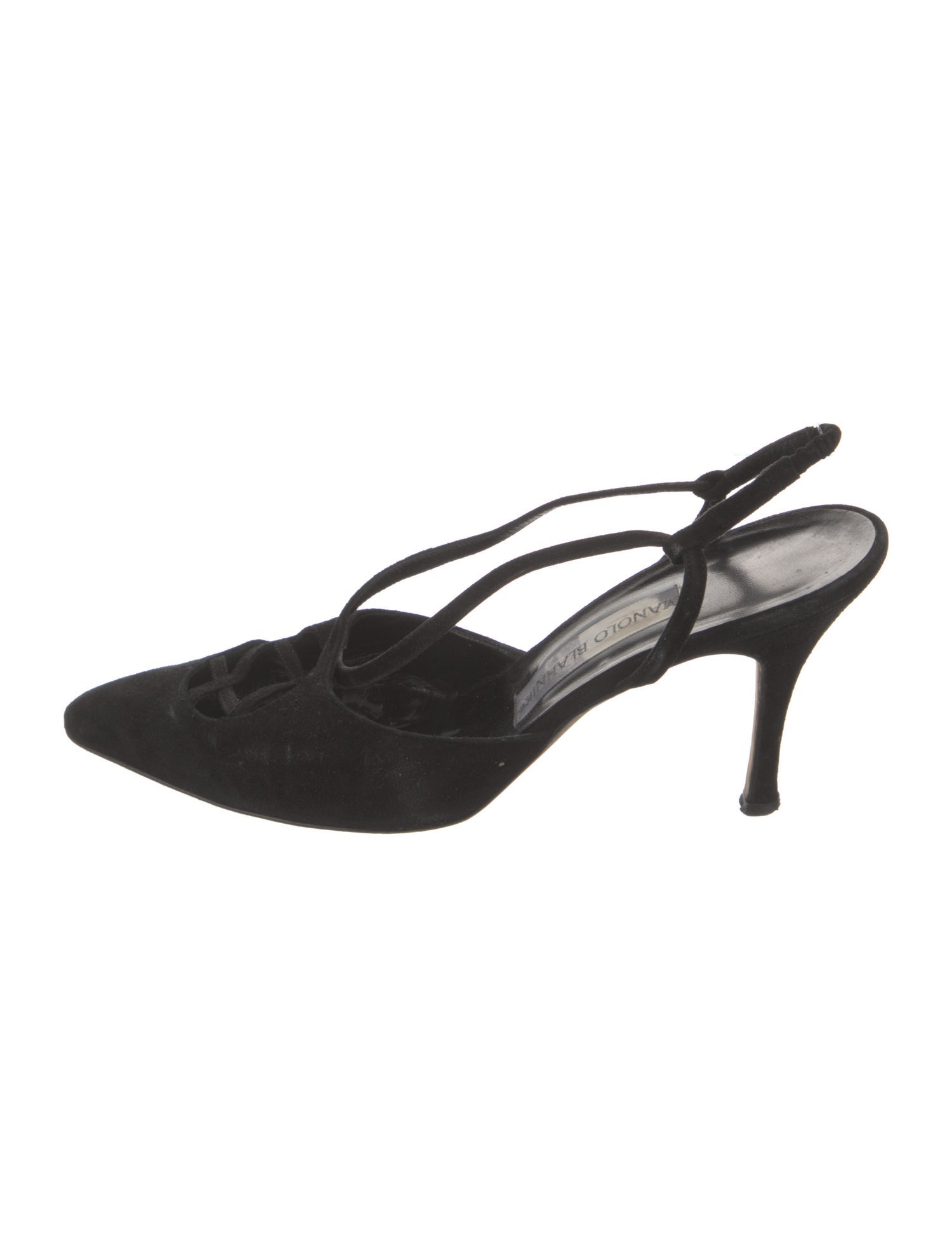 Manolo Blahnik Suede Slingback Pumps
