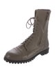 Manolo Blahnik Leather Combat Boots