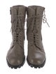 Manolo Blahnik Leather Combat Boots