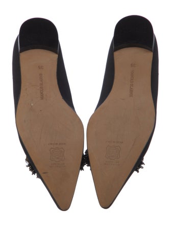 Manolo Blahnik Crystal Embellishments Flats