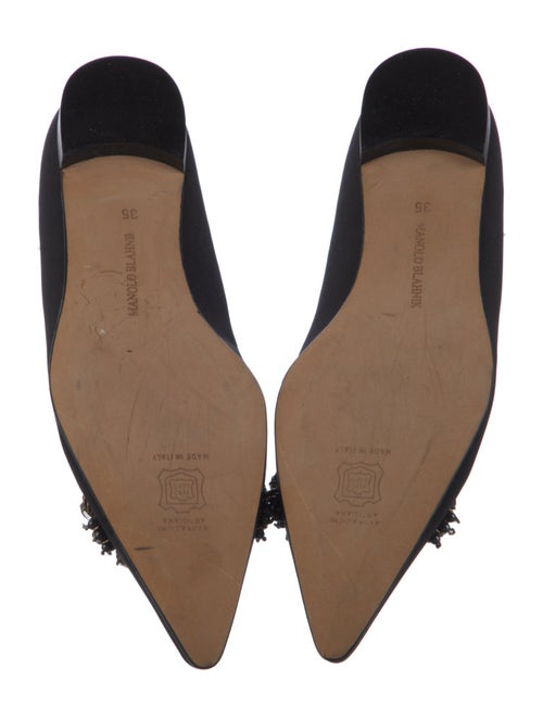 Manolo Blahnik Crystal Embellishments Flats