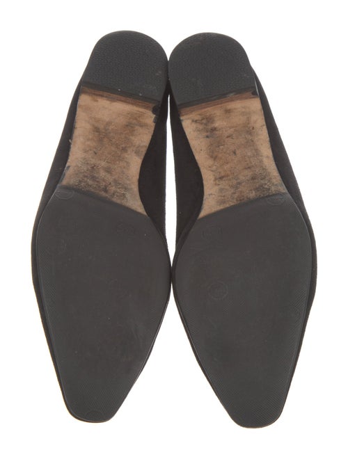 Manolo Blahnik Satin Crystal Embellishments Flats