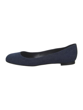 Manolo Blahnik Denim Flats