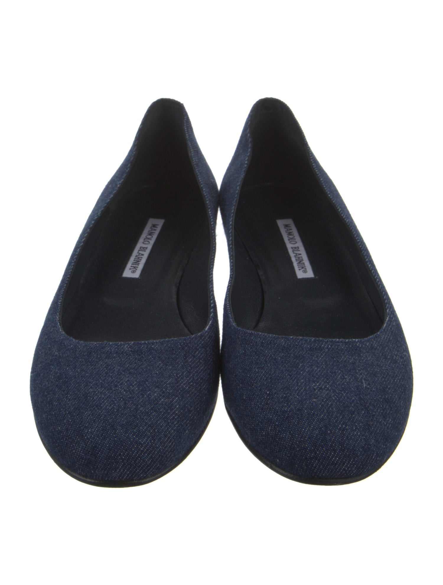 Manolo Blahnik Denim Flats