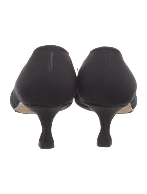 Manolo Blahnik Satin Pleated Accents Pumps