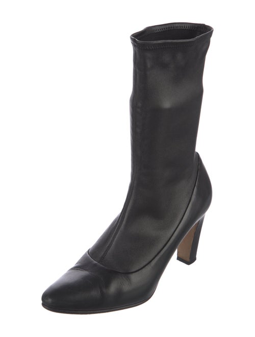 Manolo Blahnik Leather Sock Boots