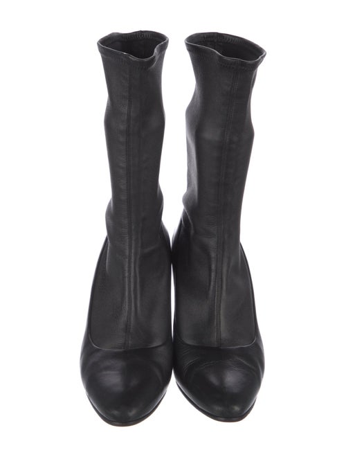 Manolo Blahnik Leather Sock Boots