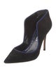 Manolo Blahnik Suede Grosgrain Trim Pumps