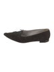 Manolo Blahnik Suede Bow Accents Ballet Flats