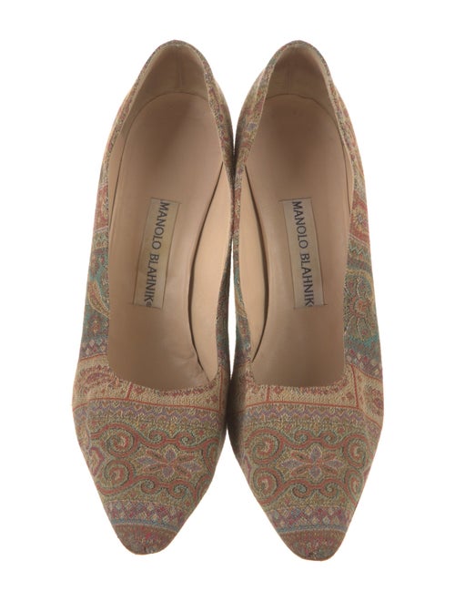 Manolo Blahnik Paisley Print Pumps