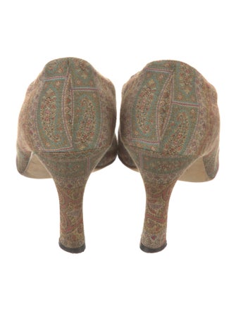 Manolo Blahnik Paisley Print Pumps