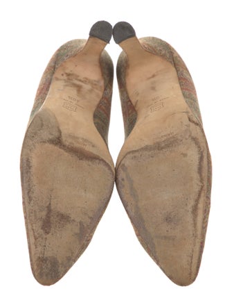 Manolo Blahnik Paisley Print Pumps