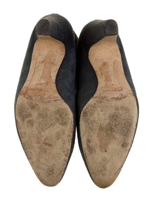 Manolo Blahnik Suede Pleated Accents Slouch Boots