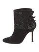 Manolo Blahnik Suede Chain-Link Accents Boots