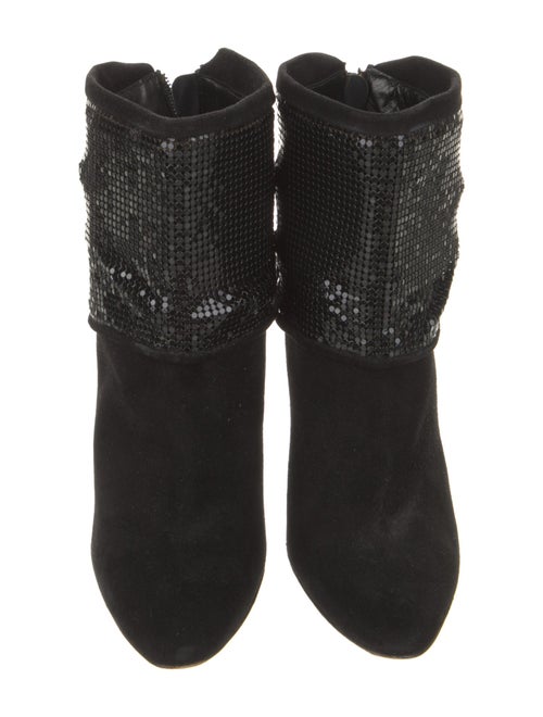 Manolo Blahnik Suede Chain-Link Accents Boots