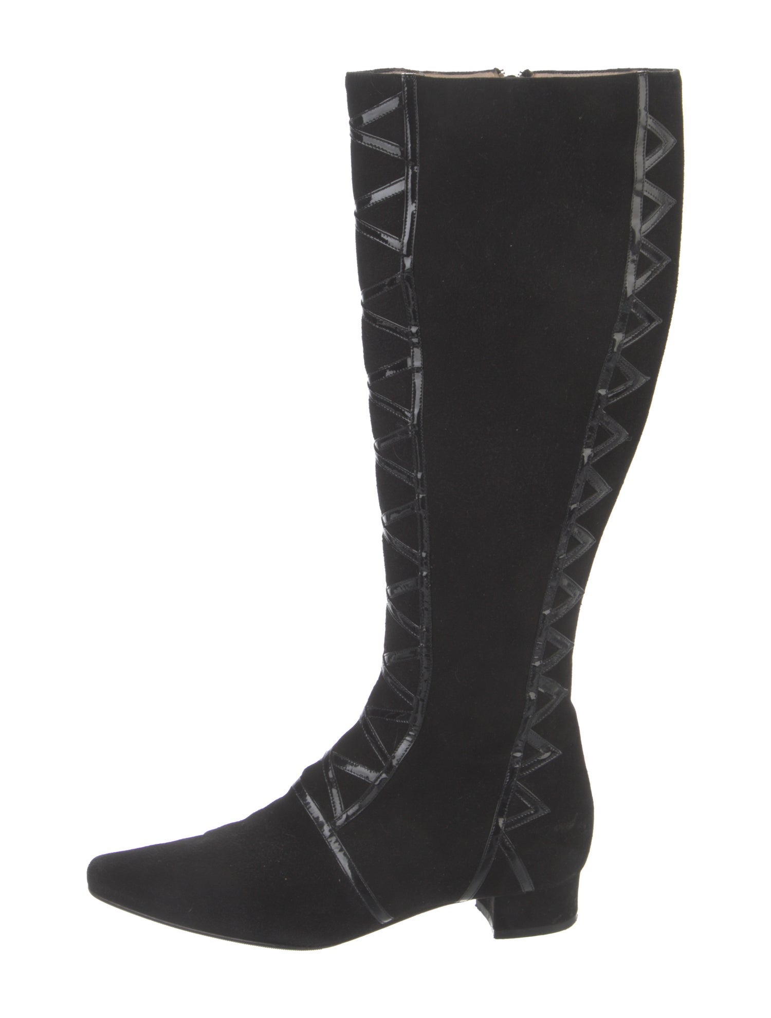 Manolo Blahnik Suede Lace-Up Boots