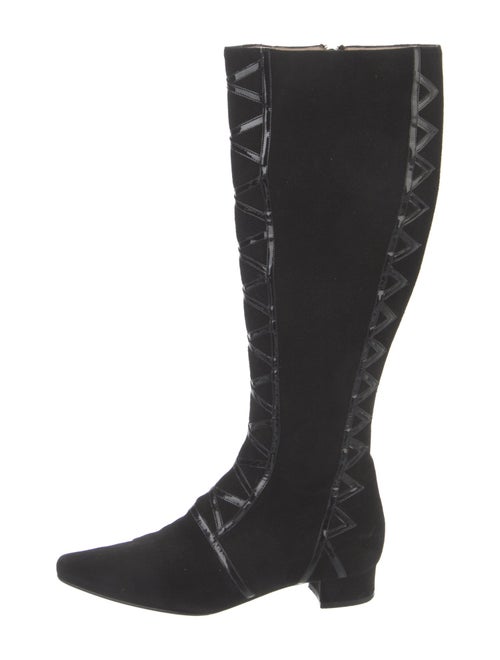 Manolo Blahnik Suede Lace-Up Boots