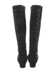 Manolo Blahnik Suede Lace-Up Boots